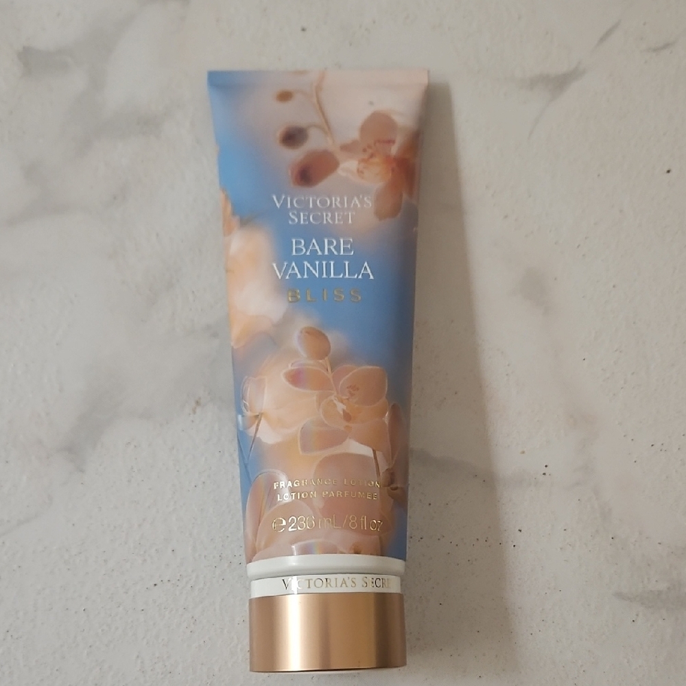 Victoria's Secret Bare Vanilla Bliss Lotion - Blue and Gold